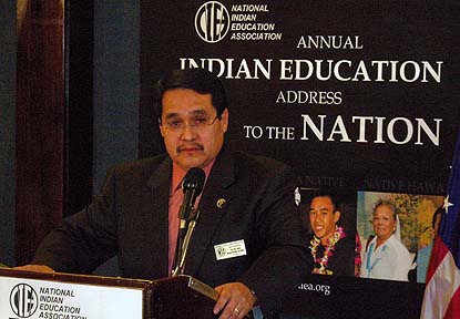 Dr. Willard Sakiestewa Gilbert, President of the National Indian Education Association
