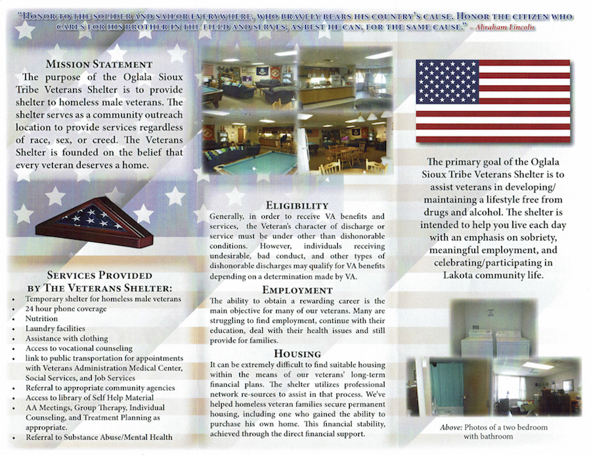 Lakota Country Times Oglala Sioux Tribe assists veterans with housing