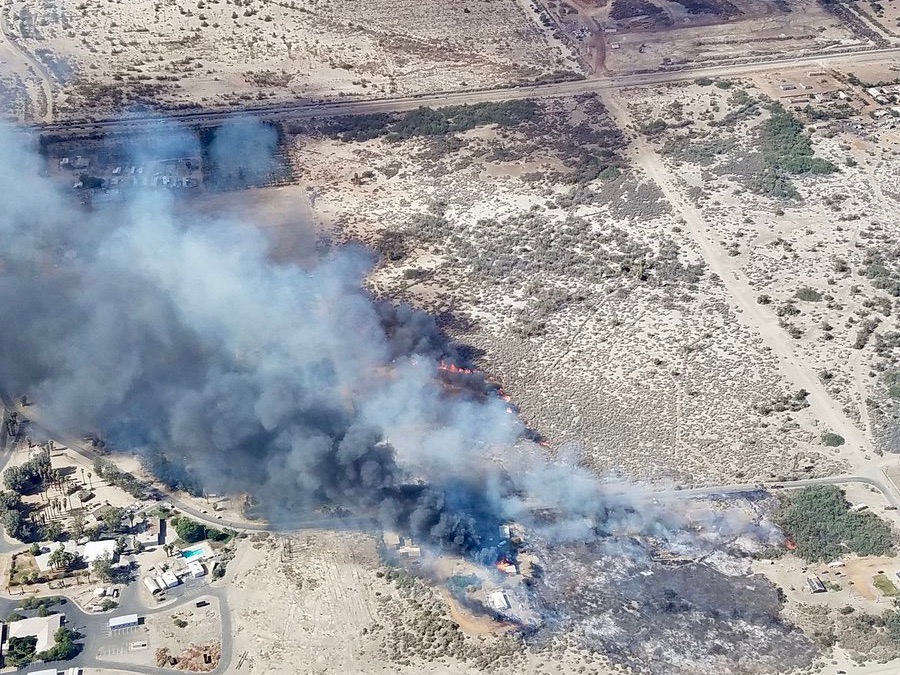 Torres Martinez Desert Cahuilla Indians evacuate families in response to fire