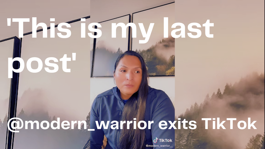 'This is my last post': Lance Tsosie aka Modern Warrior (@modern_warrior) exits TikTok