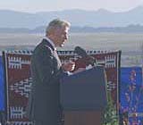 Clinton speaks at the Navajo Nation